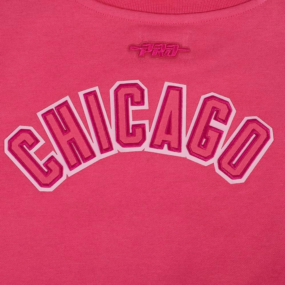 imagePro Standard Big Girls NFL Classic Triple Pink Crewneck SweatshirtBeetroot Purple