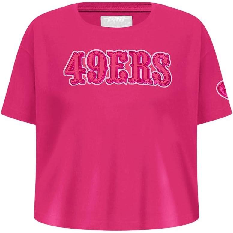 imagePro Standard Big Girls NFL San Francisco 49ers Classic Triple Pink Short Sleeve Boxy Tee Beetroot Purple XL
