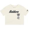 Pro Standard Big Girls NFL Las Vegas Raiders Retro Classics Short Sleeve Boxy Tee Eggshell S