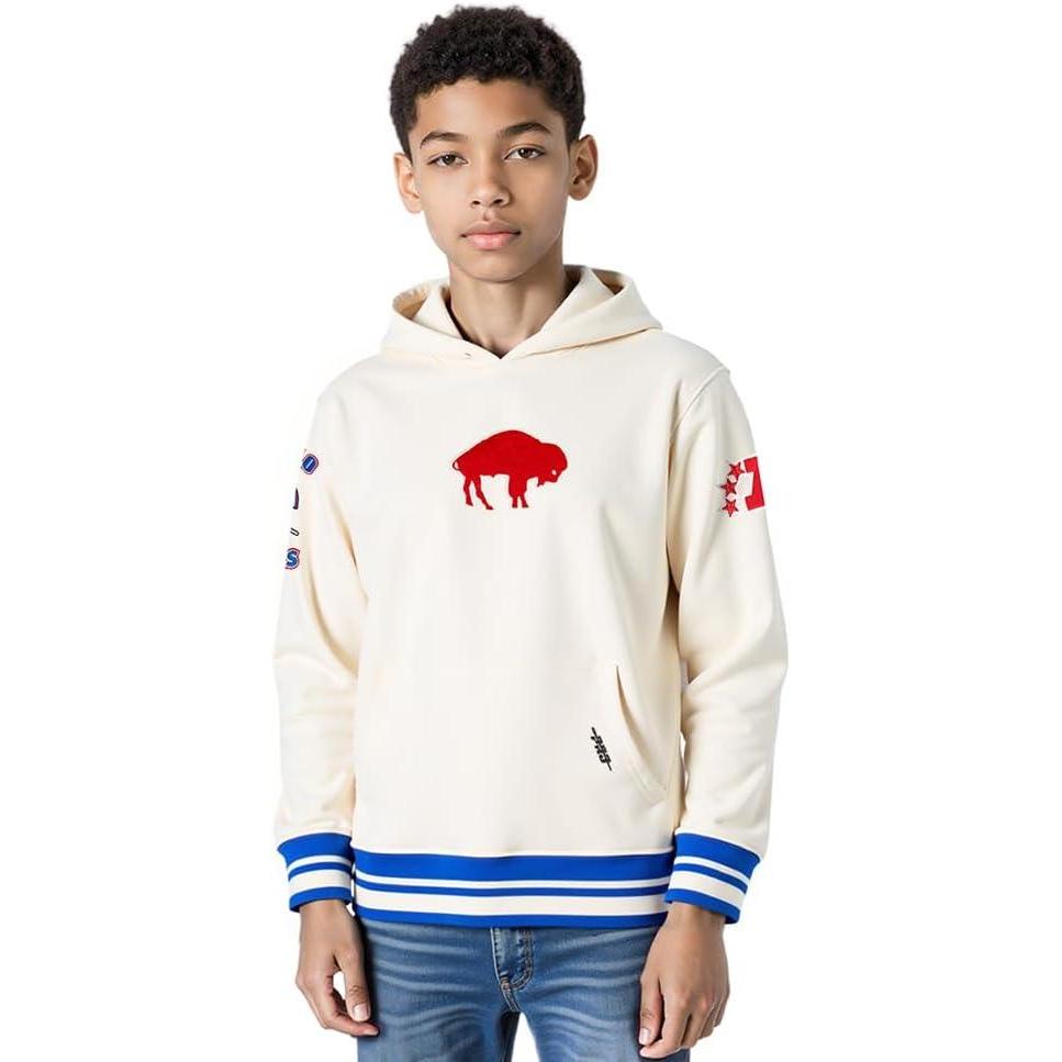 imagePro Standard Big Boys NFL Retro Classics Pull Over HoodieEggshellRoyal Blue