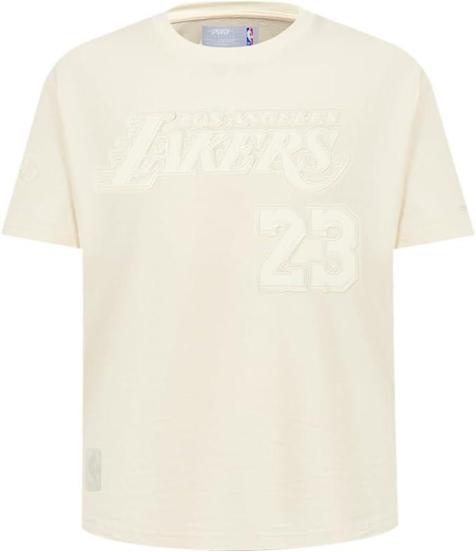 imagePro Standard NBA Boys Big Boys NBA Los Angeles Lakers Neutrals Player Cotton Short Sleeve TeeEggshell