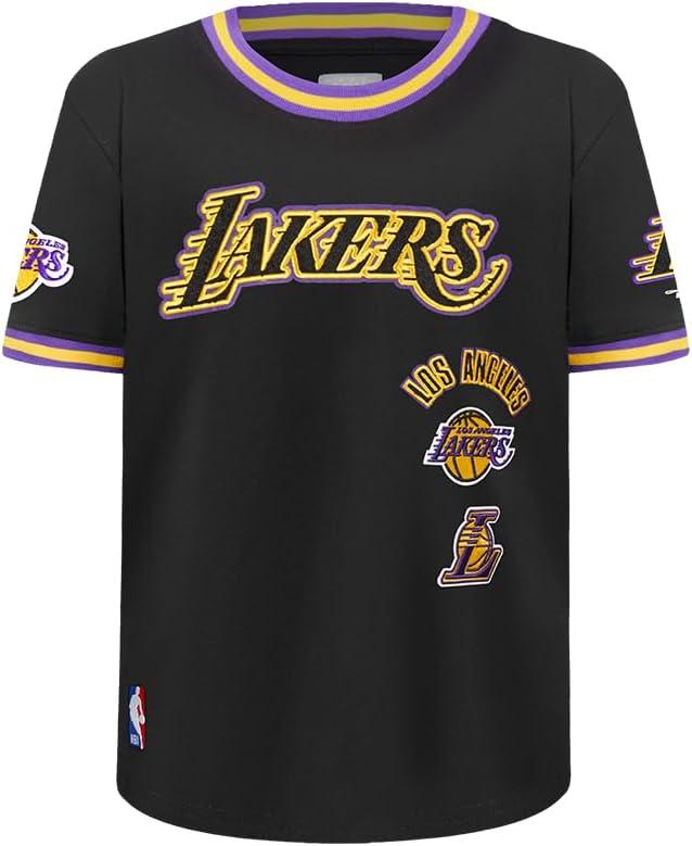 imagePro Standard NBA Boys Big Boys NBA Retro Classics Cotton Taping TeeBlackPurple
