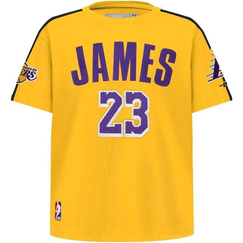 imagePro Standard Big Kids Los Angeles Lakers Classic PNN Cotton Short Sleeve TeeYellowBlack