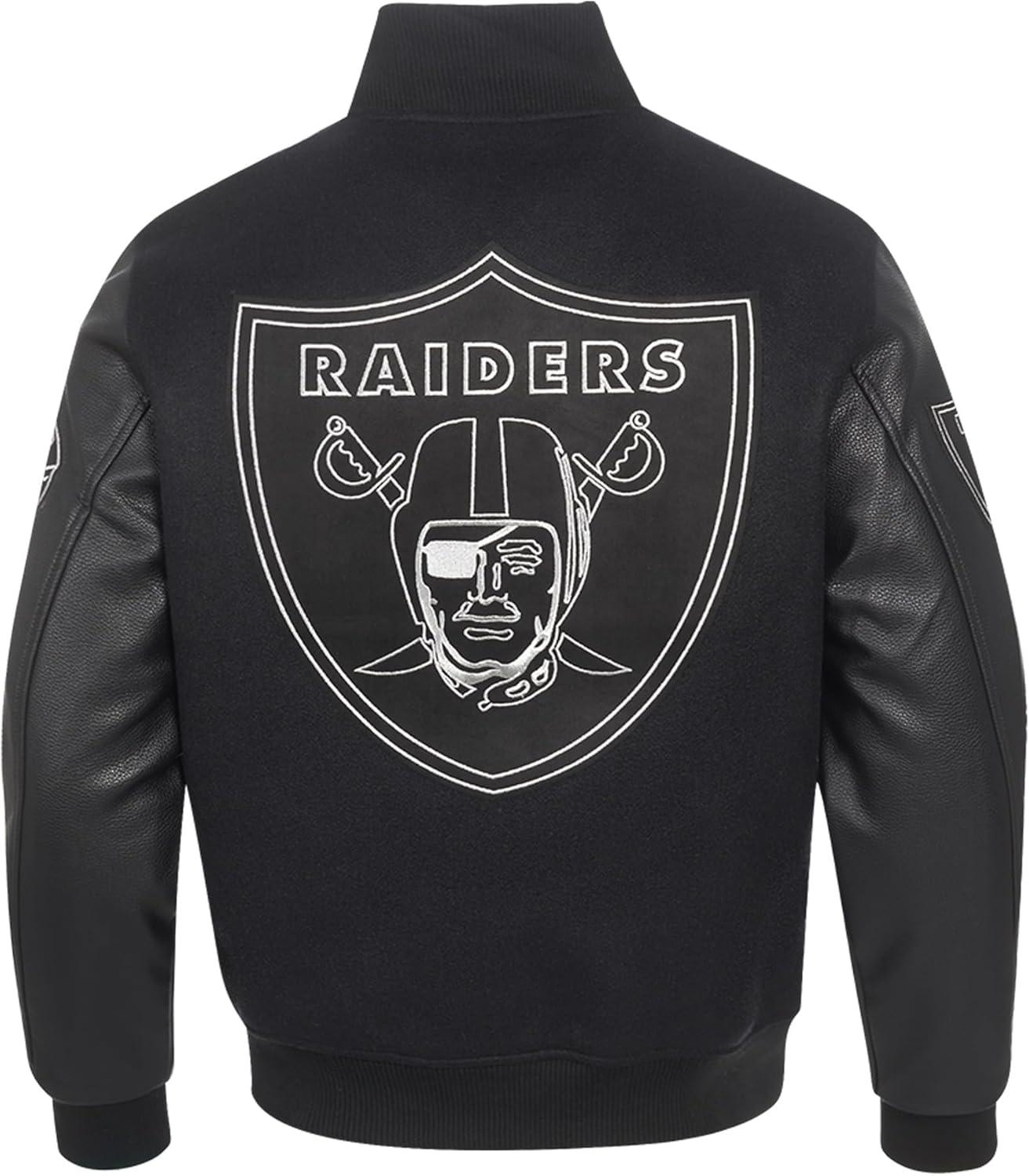 imagePro Standard Black amp Gold Mens Wool Raiders Varsity Jacket Jet BlackJet Black