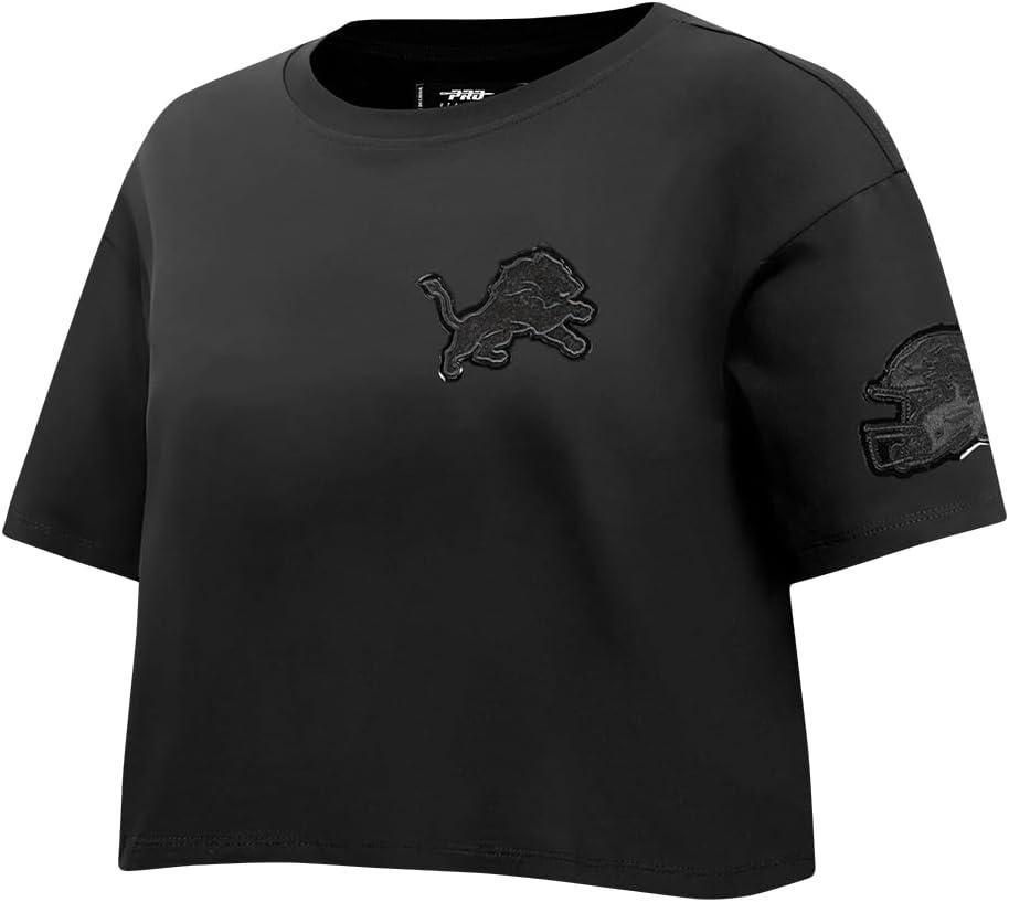 imagePro Standard Womens NFL Classic Cotton Short Sleeve Boxy TeeBlack