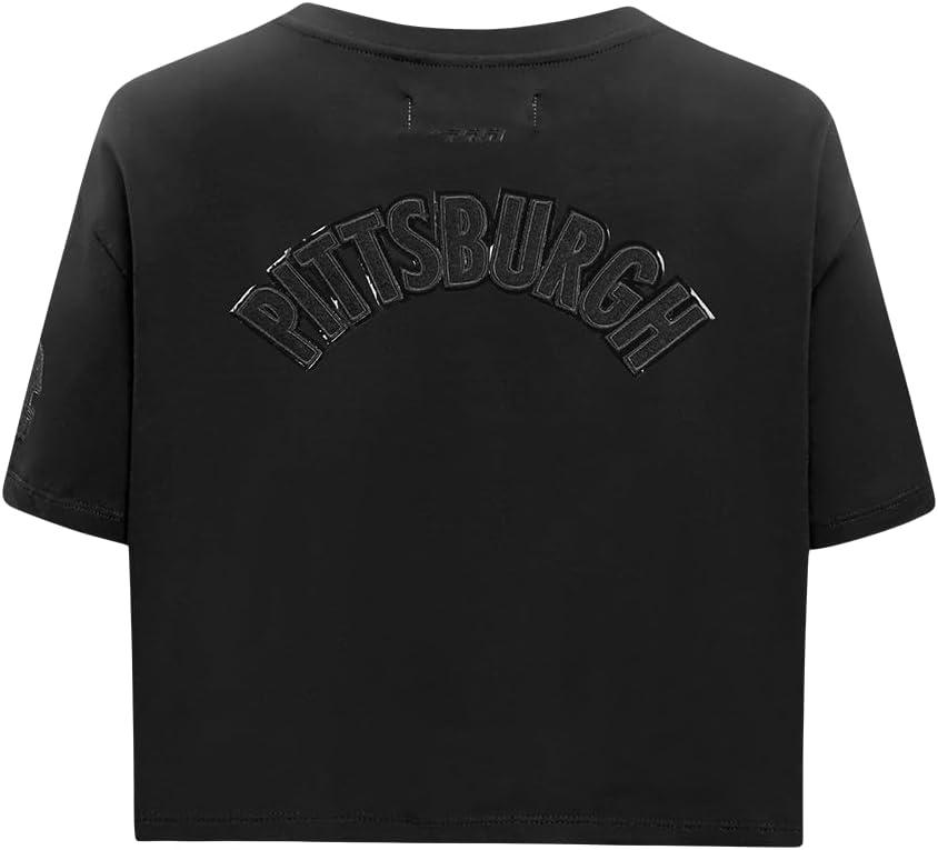 imagePro Standard Womens NFL Classic Cotton Short Sleeve Boxy TeeBlack