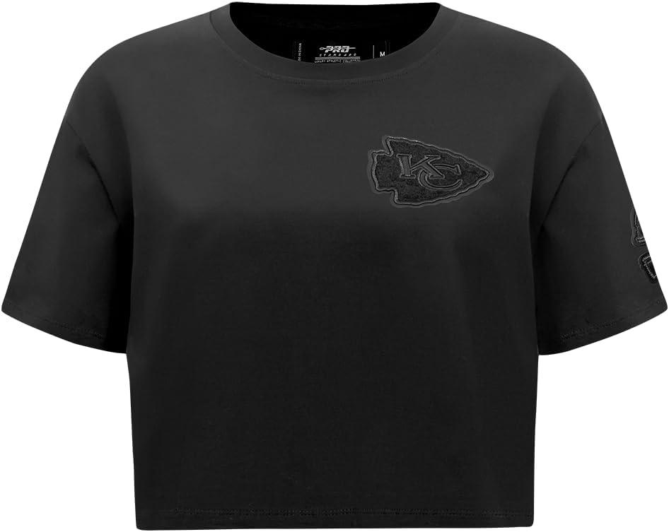 imagePro Standard Womens NFL Classic Cotton Short Sleeve Boxy TeeBlack