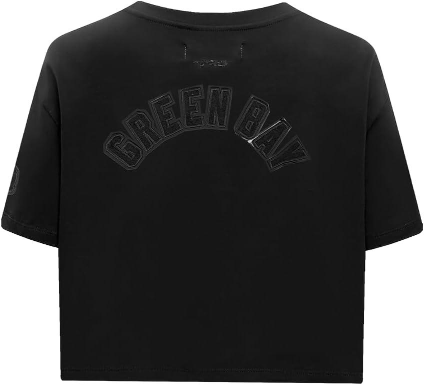 imagePro Standard Womens NFL Classic Cotton Short Sleeve Boxy TeeBlack