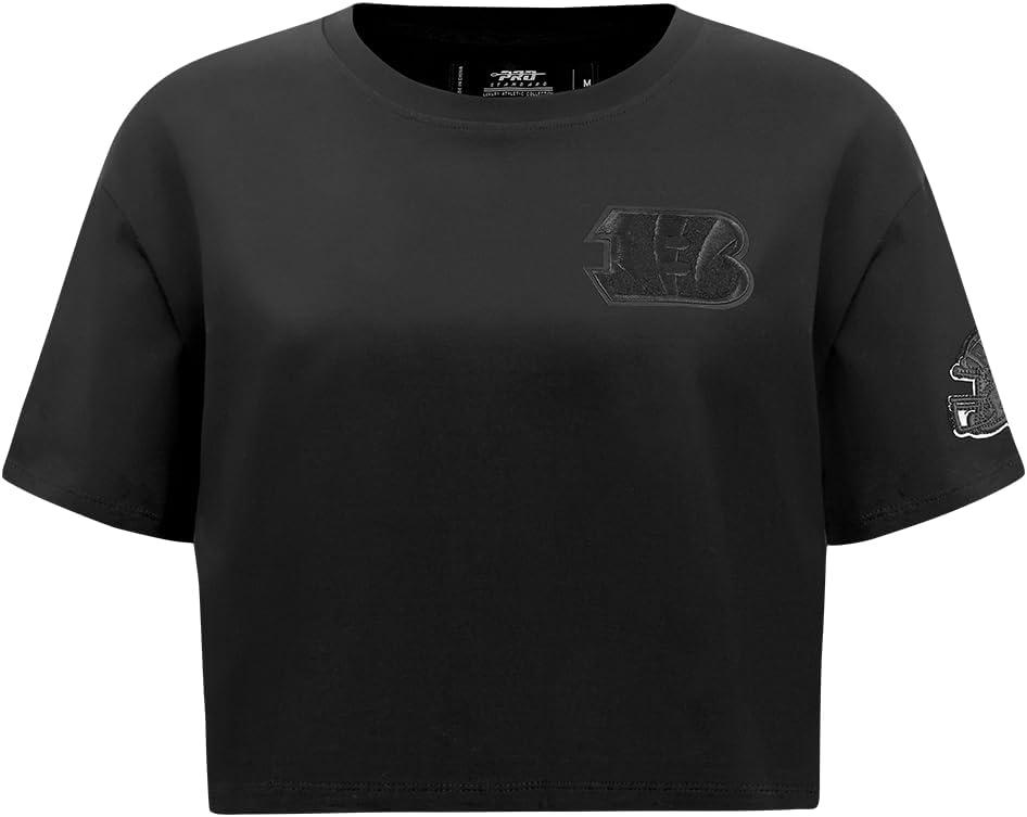 imagePro Standard Womens NFL Classic Cotton Short Sleeve Boxy TeeBlack