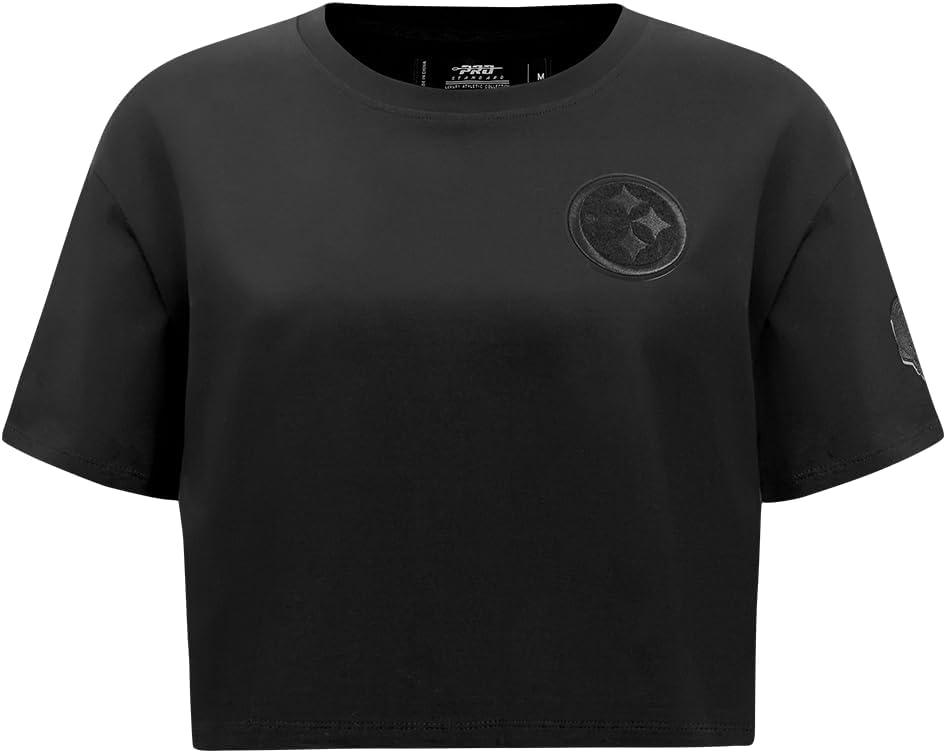 imagePro Standard Womens NFL Classic Cotton Short Sleeve Boxy TeeBlack