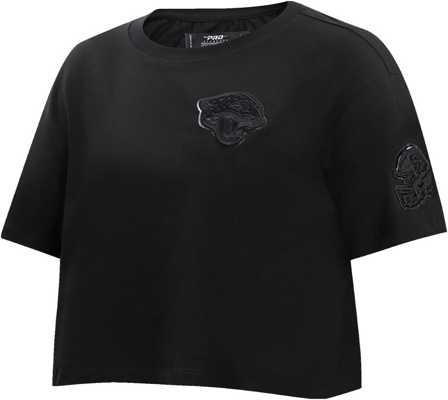 imagePro Standard Womens NFL Classic Cotton Short Sleeve Boxy TeeBlack