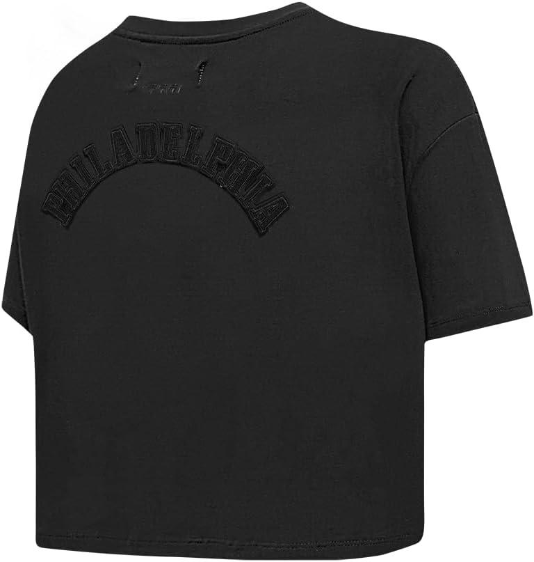 imagePro Standard Womens NFL Classic Cotton Short Sleeve Boxy TeeBlack