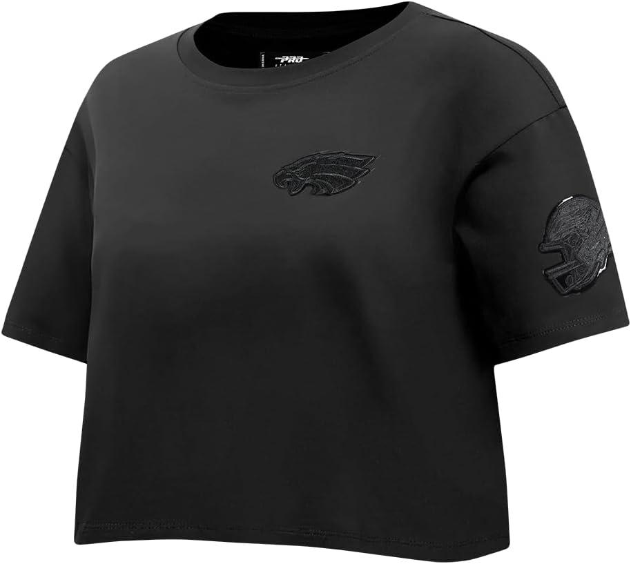 imagePro Standard Womens NFL Classic Cotton Short Sleeve Boxy TeeBlack
