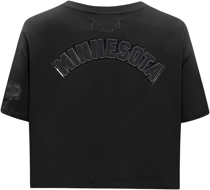 imagePro Standard Womens NFL Classic Cotton Short Sleeve Boxy TeeBlack