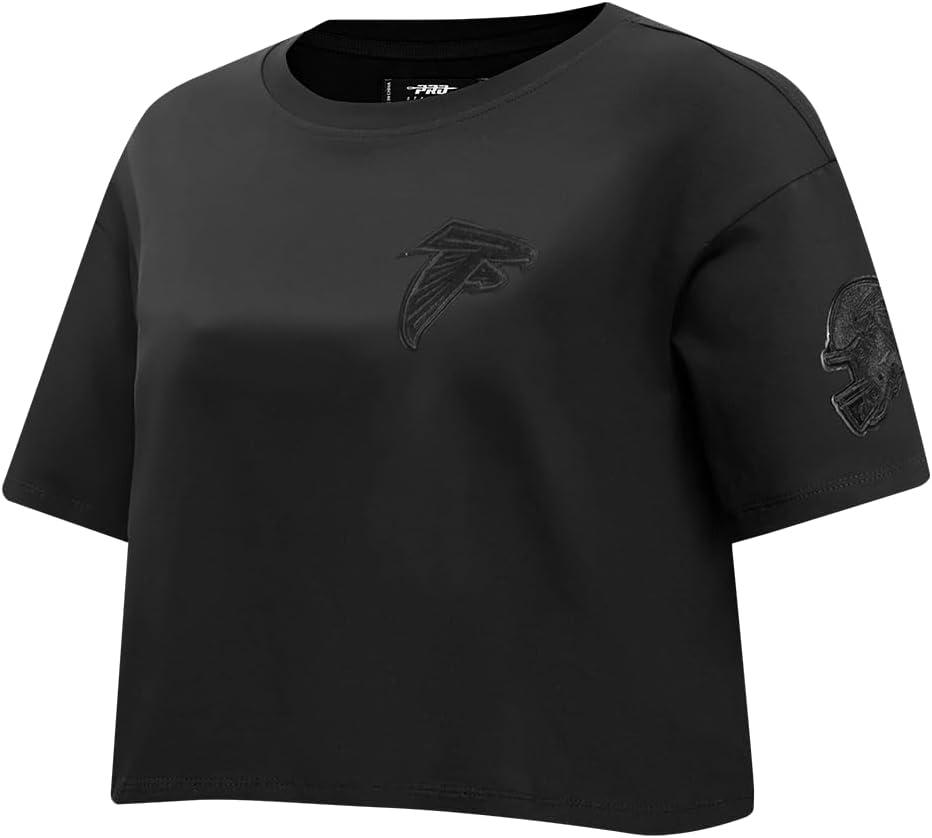 imagePro Standard Womens NFL Classic Cotton Short Sleeve Boxy TeeBlack