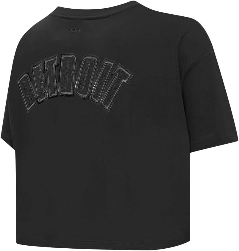 imagePro Standard Womens NFL Classic Cotton Short Sleeve Boxy TeeBlack