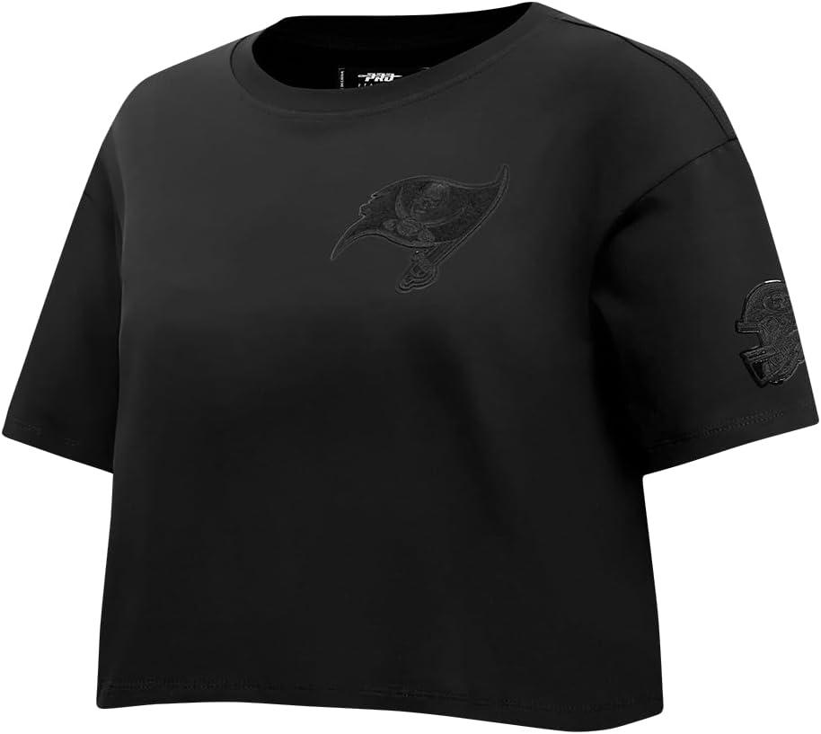 imagePro Standard Womens NFL Classic Cotton Short Sleeve Boxy TeeBlack