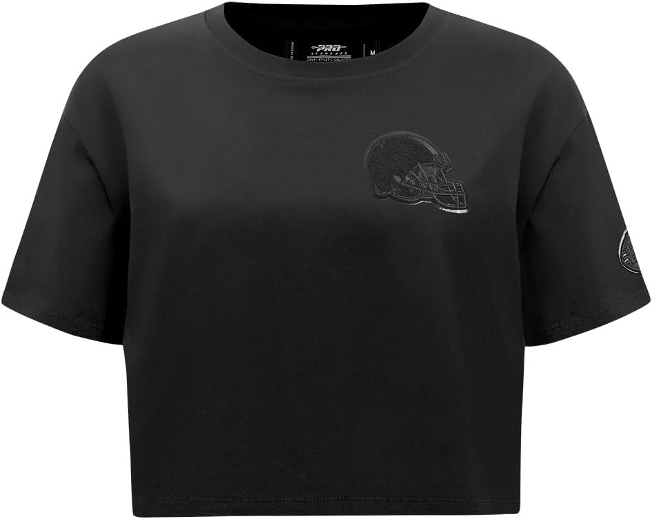 imagePro Standard Womens NFL Classic Cotton Short Sleeve Boxy TeeBlack