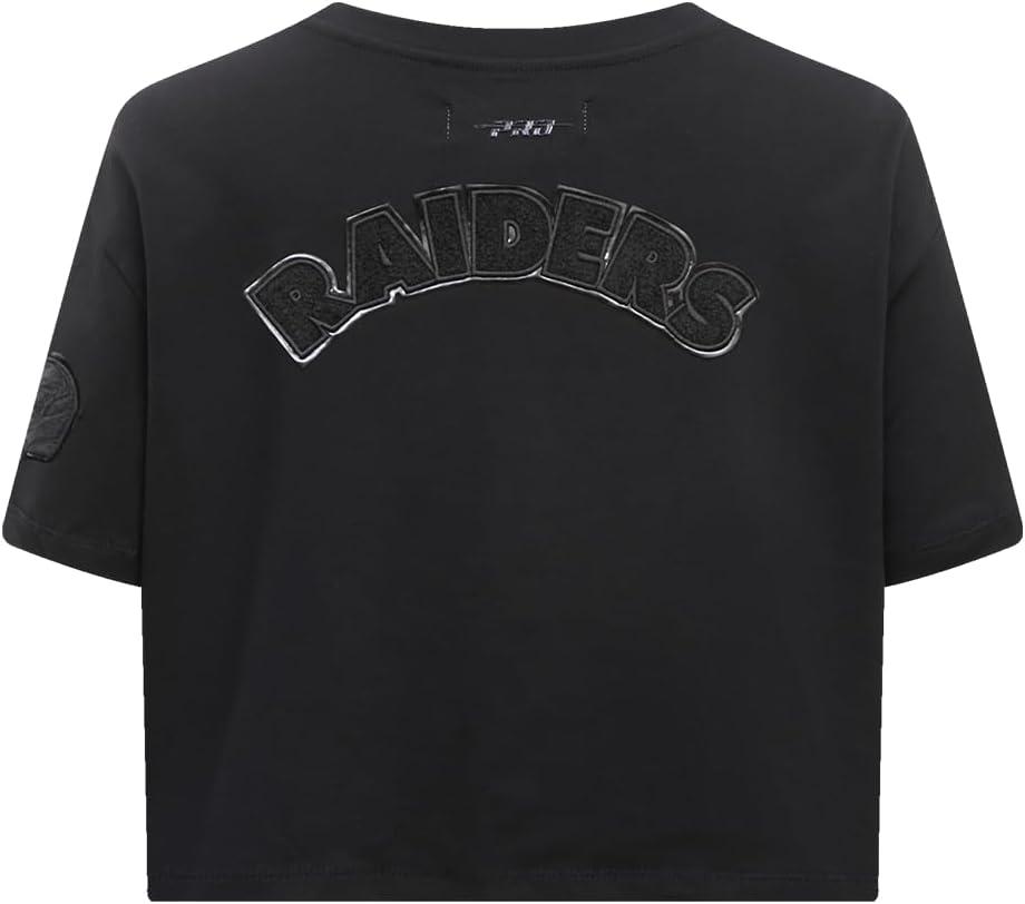 imagePro Standard Womens NFL Classic Cotton Short Sleeve Boxy TeeBlack