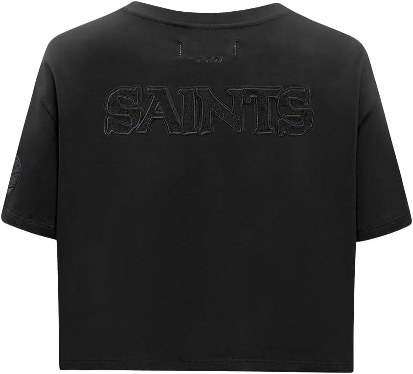 imagePro Standard Womens NFL Classic Cotton Short Sleeve Boxy TeeBlack