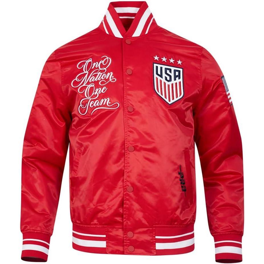 imagePro Standard MENS USSF SUBLIMATED SATIN JACKET SATIN JACKETRed