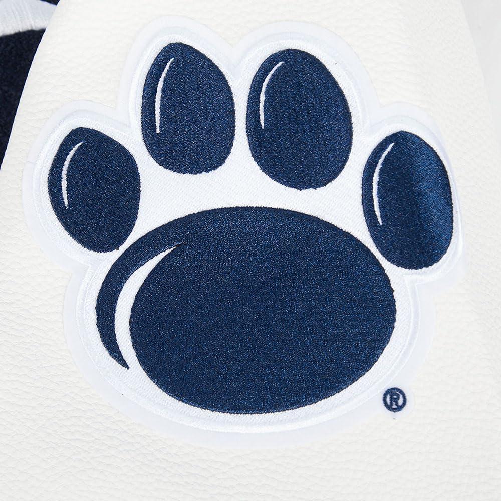 imagePro Standard Mens College Classic Chenille Wool Varsity JacketMidnight NavyWhite