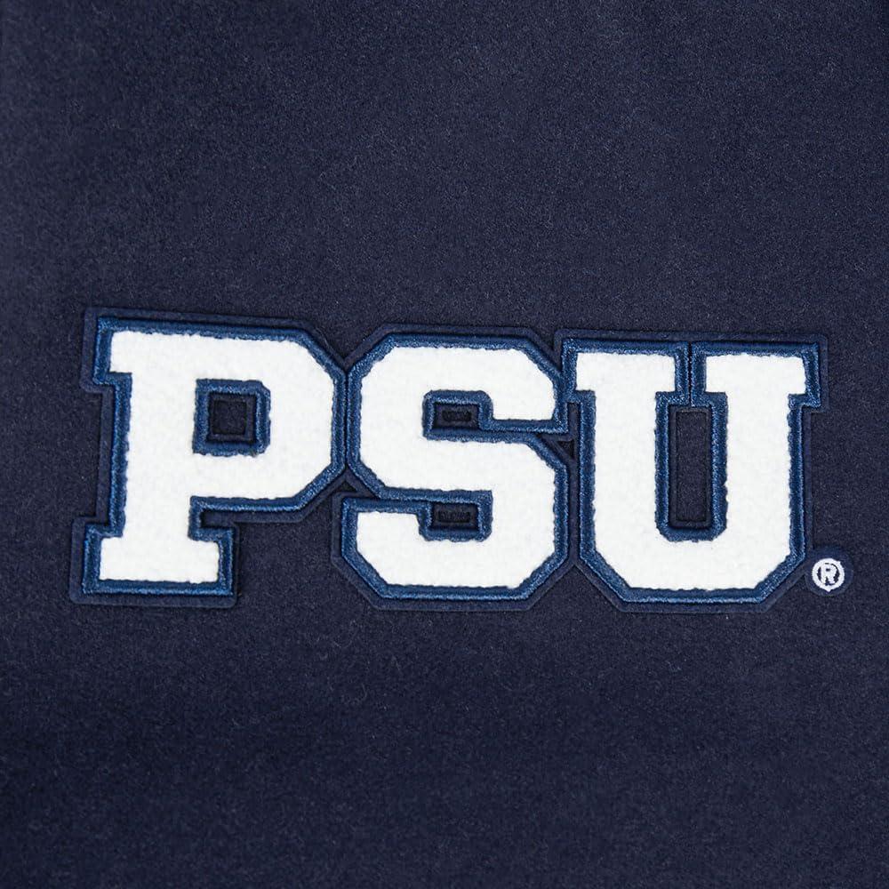 imagePro Standard Mens College Classic Chenille Wool Varsity JacketMidnight NavyWhite