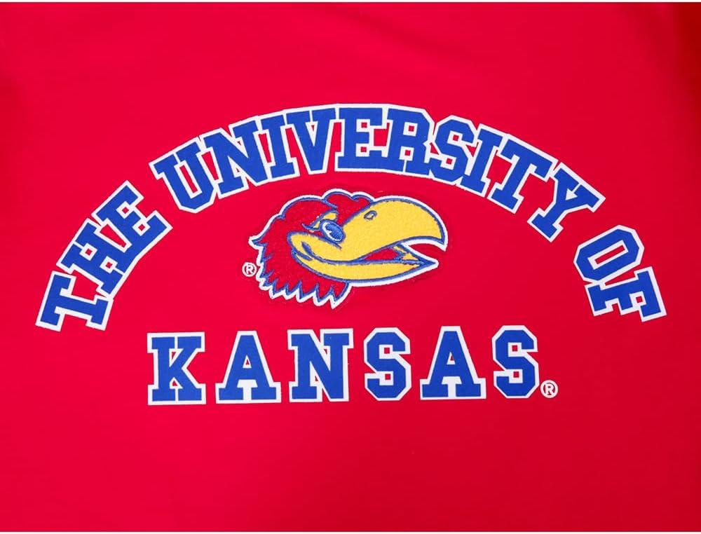 imagePro Standard Mens University of Kansas Classic Chenille Short Sleeve Tee Red 2XL