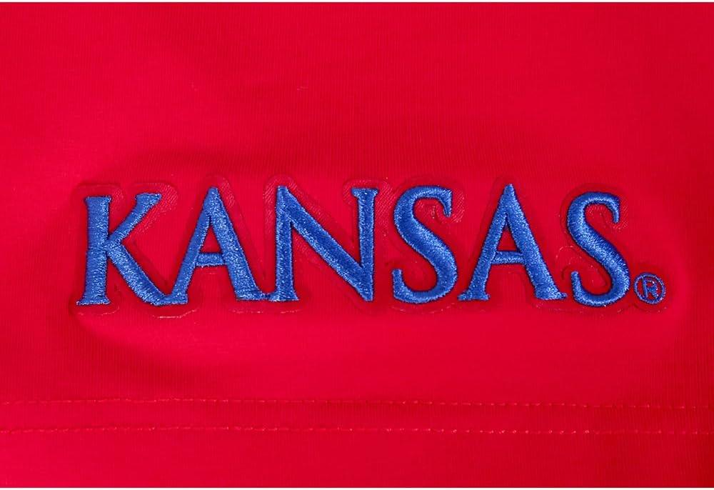 imagePro Standard Mens University of Kansas Classic Chenille Short Sleeve Tee Red 2XL