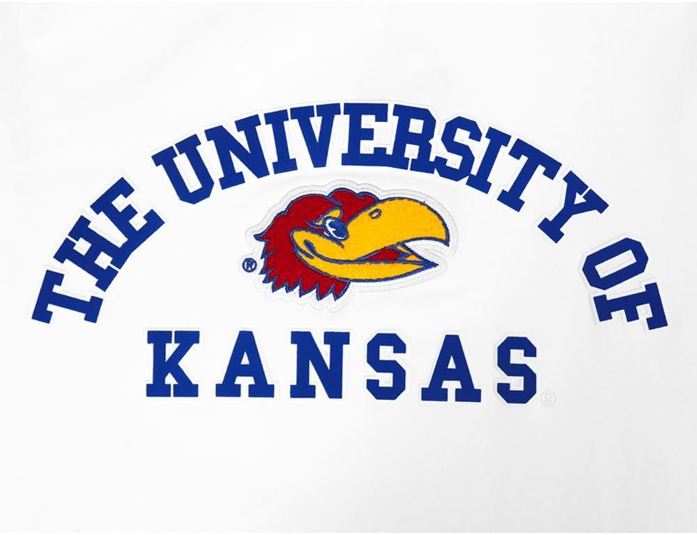 imagePro Standard Mens University of Kansas Classic Chenille Short Sleeve Tee White 3XL
