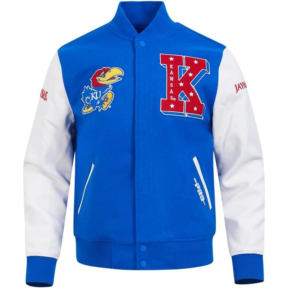 imagePro Standard Mens Ncaa University Of Kansas College Classic Chenille Varsity Jacket