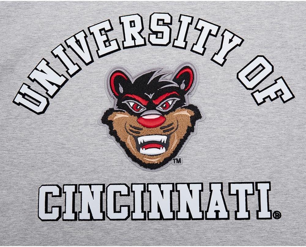 imagePro Standard Mens University of Cincinnati Classic Chenille Short Sleeve Tee Heather Grey XL