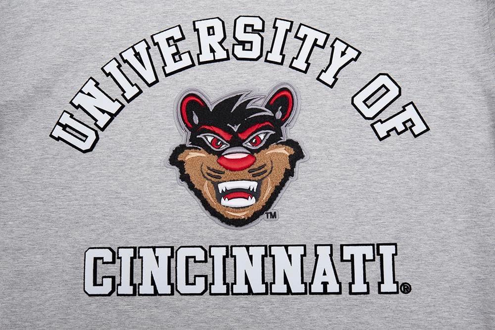 imagePro Standard Mens University of Cincinnati Classic Chenille Short Sleeve Tee Heather Grey XL