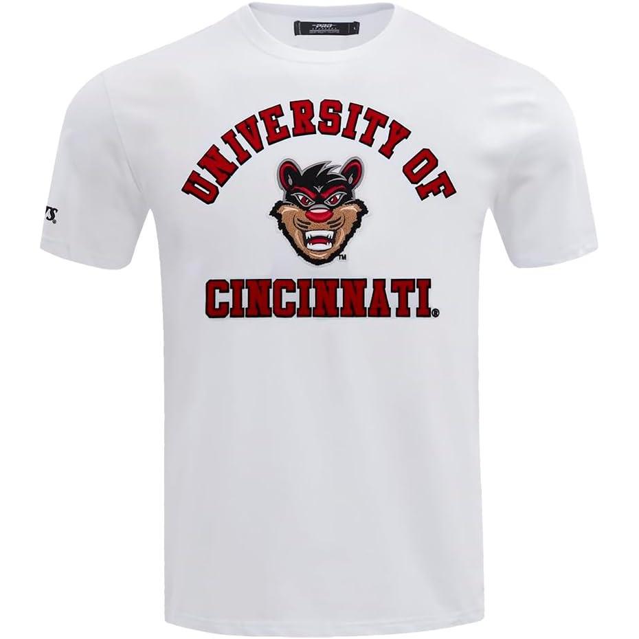imagePro Standard Mens University of Cincinnati Classic Chenille Short Sleeve Tee White M