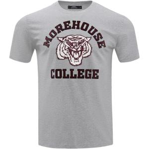 Pro Standard Mens Morehouse College Classic Chenille Short Sleeve Tee Heather Grey S