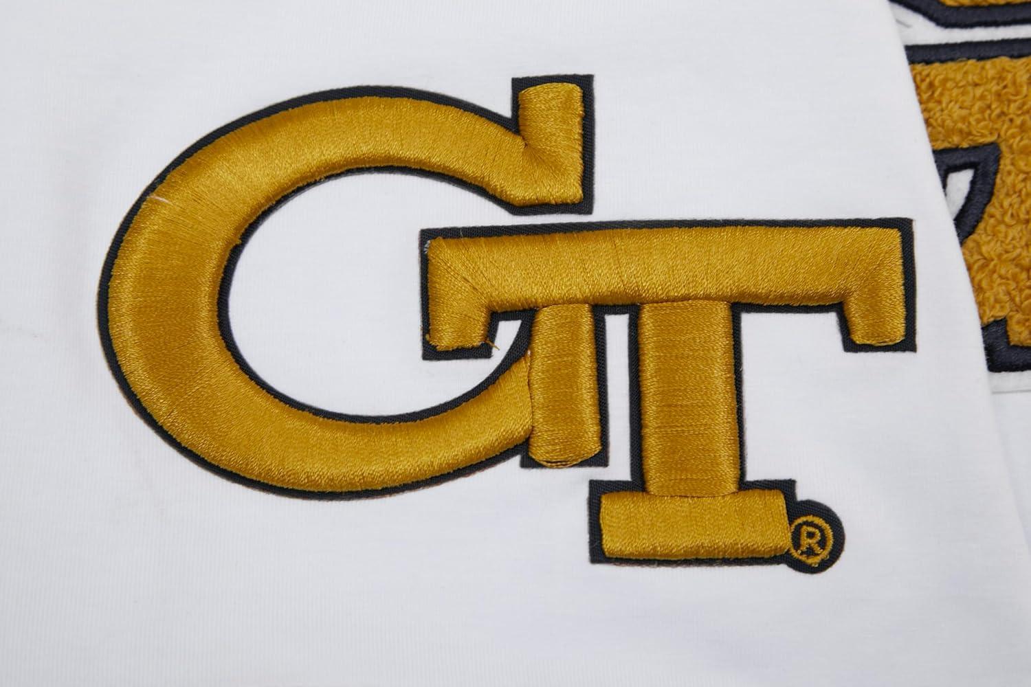 imagePro Standard Mens Georgia Tech Classic Chenille Short Sleeve Tee White XL