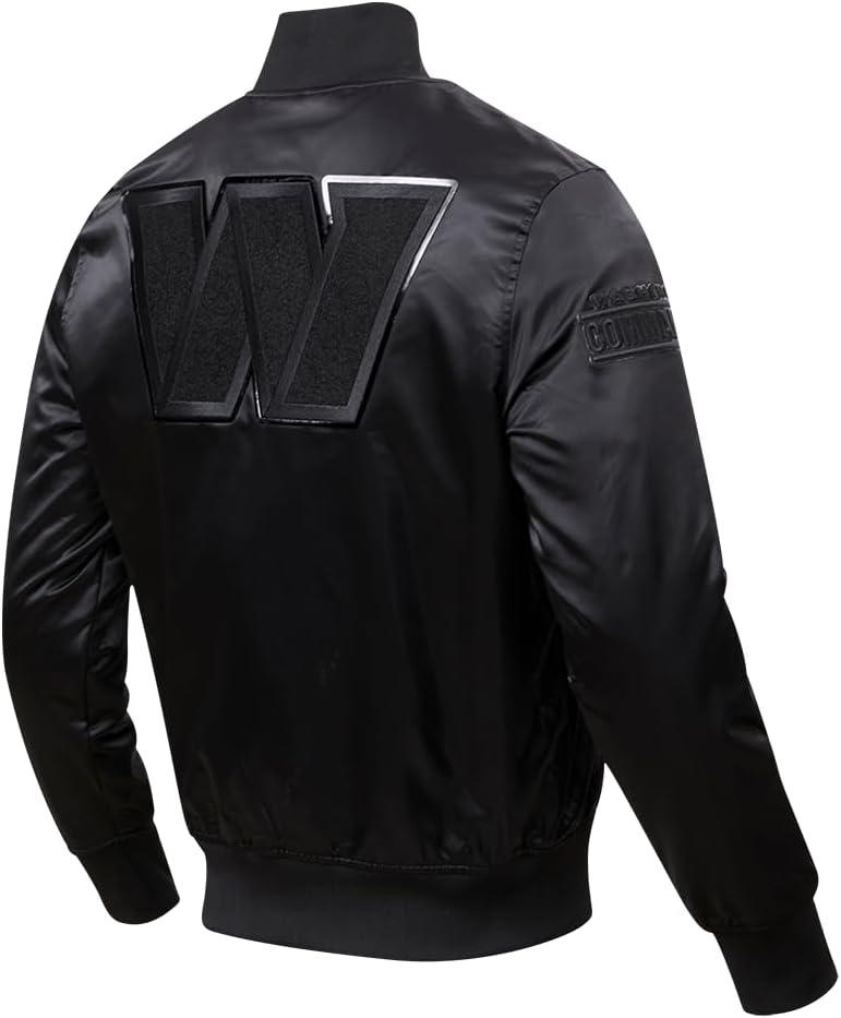 imagePro Standard Mens NFL Classic Satin JacketTriple Black