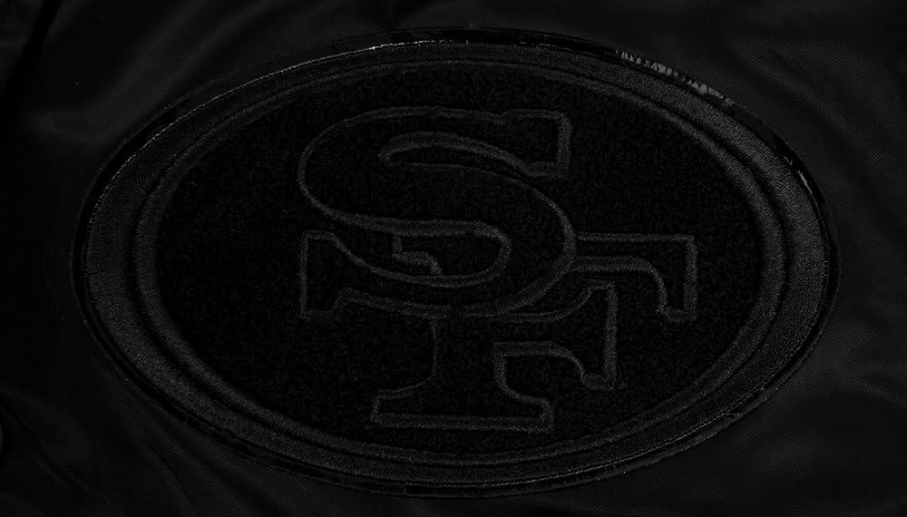imagePro Standard Mens NFL Classic Satin JacketTriple Black