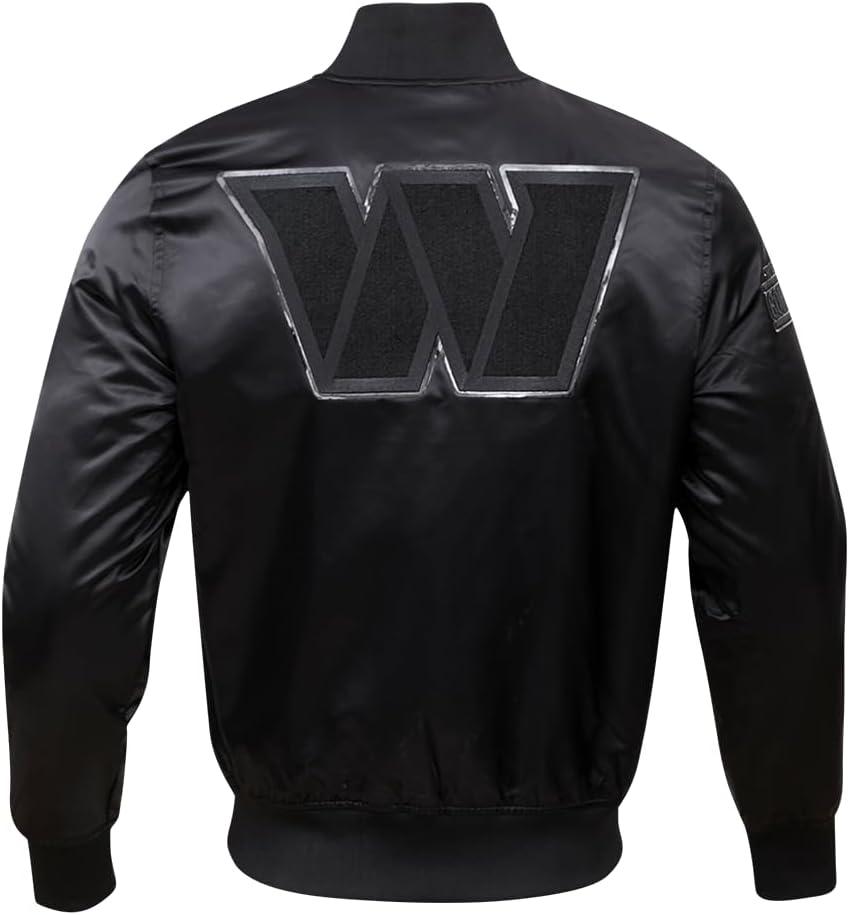 imagePro Standard Mens NFL Classic Satin JacketTriple Black