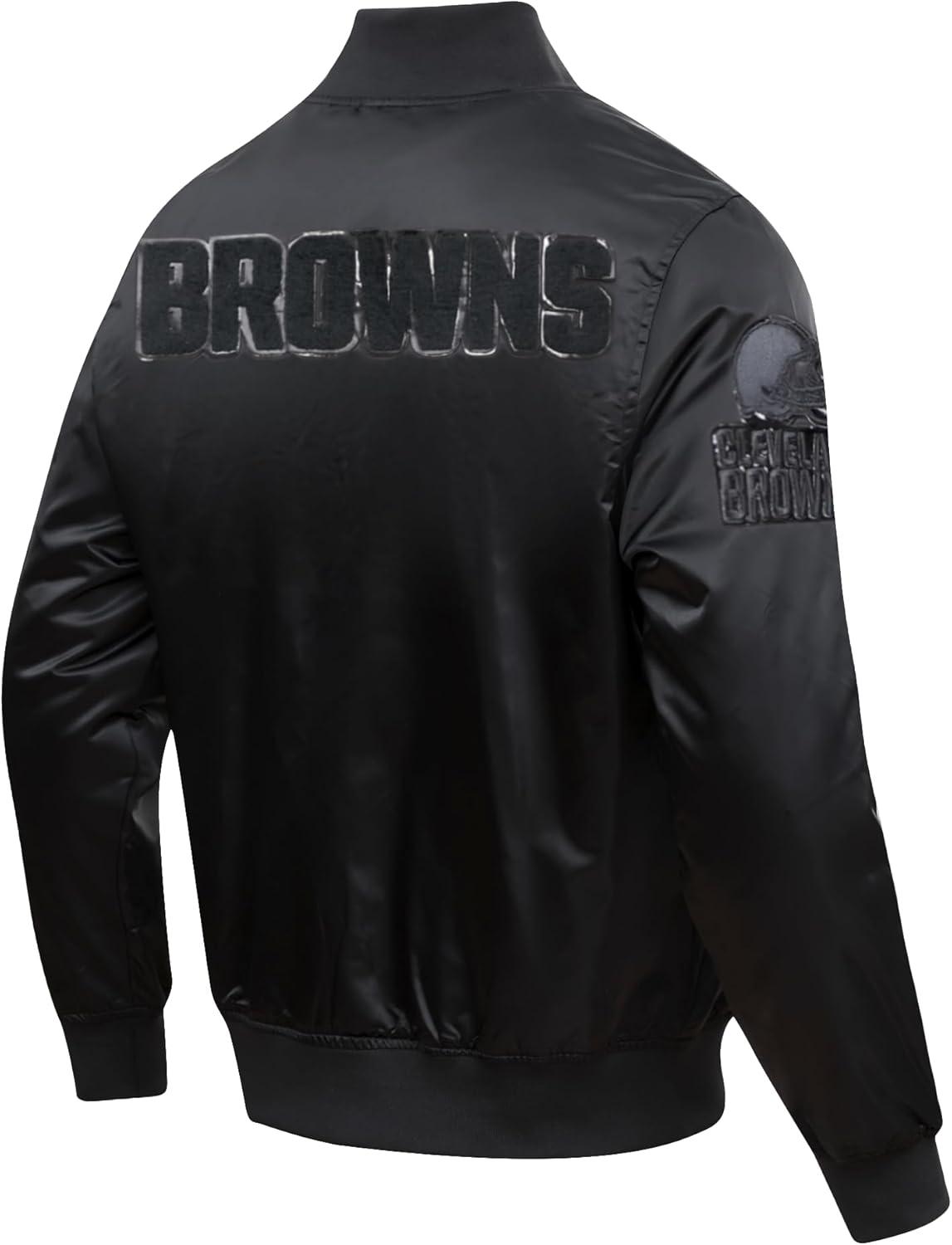 imagePro Standard Mens NFL Classic Satin JacketTriple Black