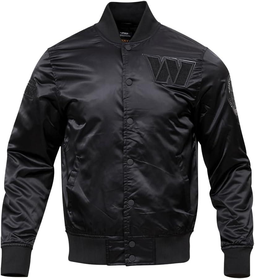 imagePro Standard Mens NFL Classic Satin JacketTriple Black