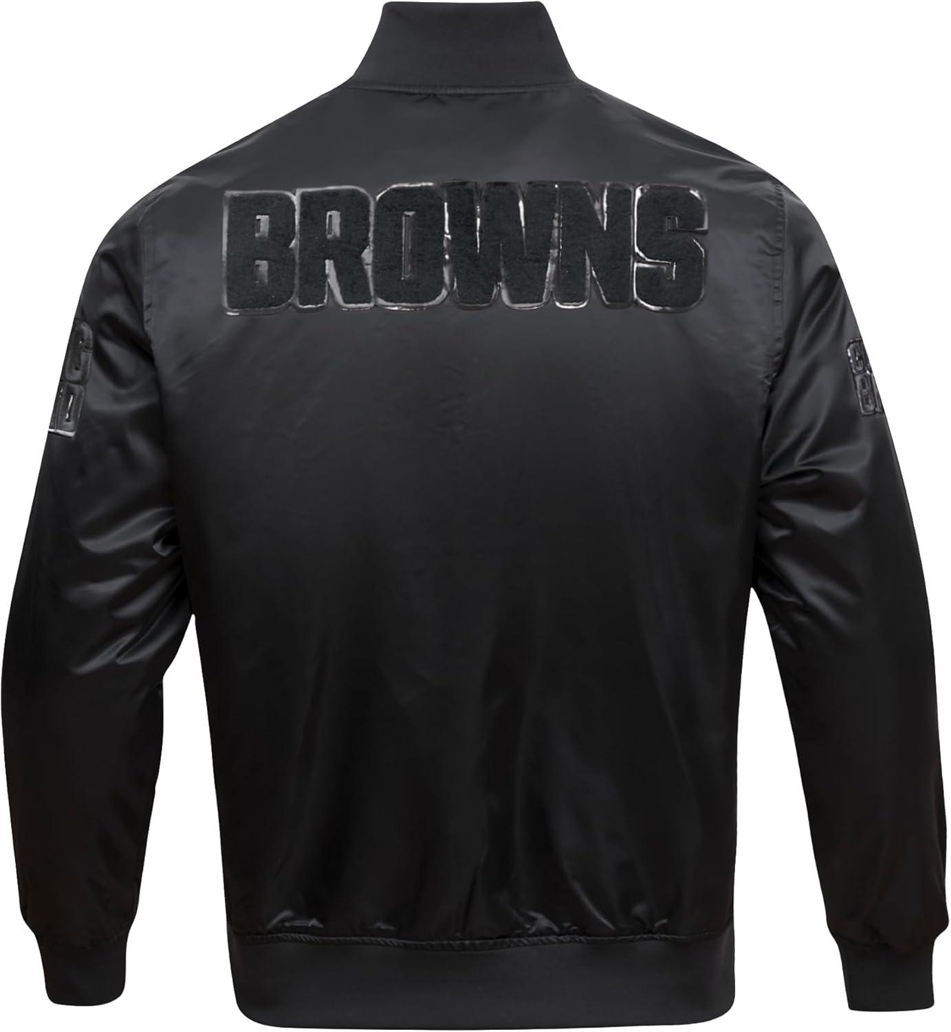 imagePro Standard Mens NFL Classic Satin JacketTriple Black