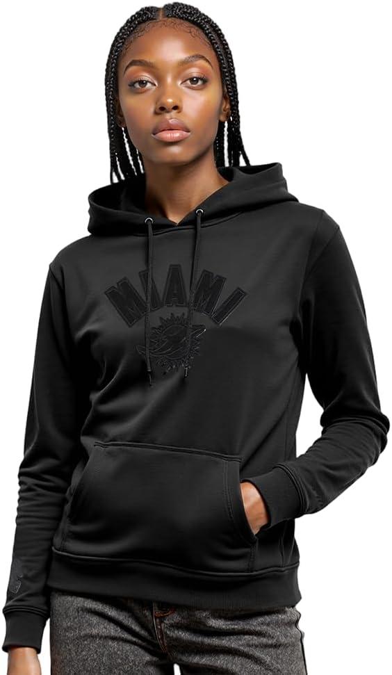 imagePro Standard Womens NFL Classic Brushed Back French Terry Pull Over HoodieTriple Black