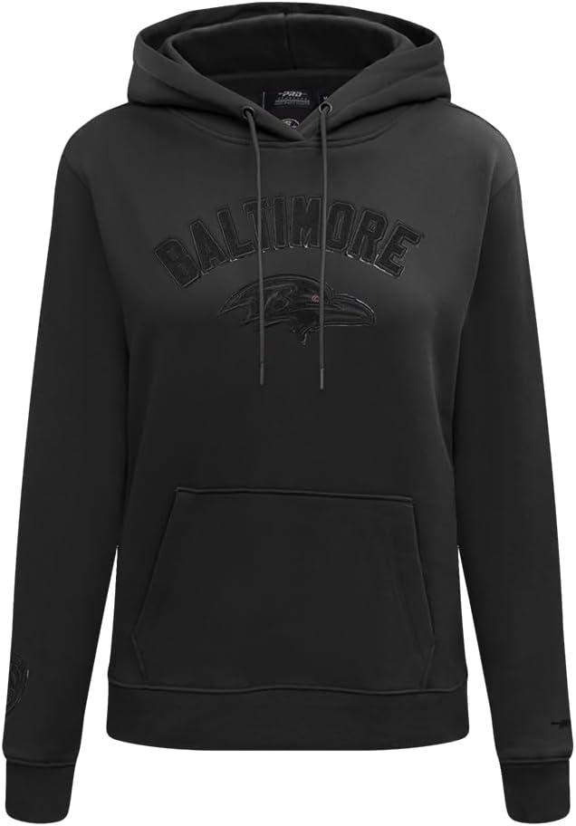 imagePro Standard Womens NFL Classic Brushed Back French Terry Pull Over HoodieTriple Black