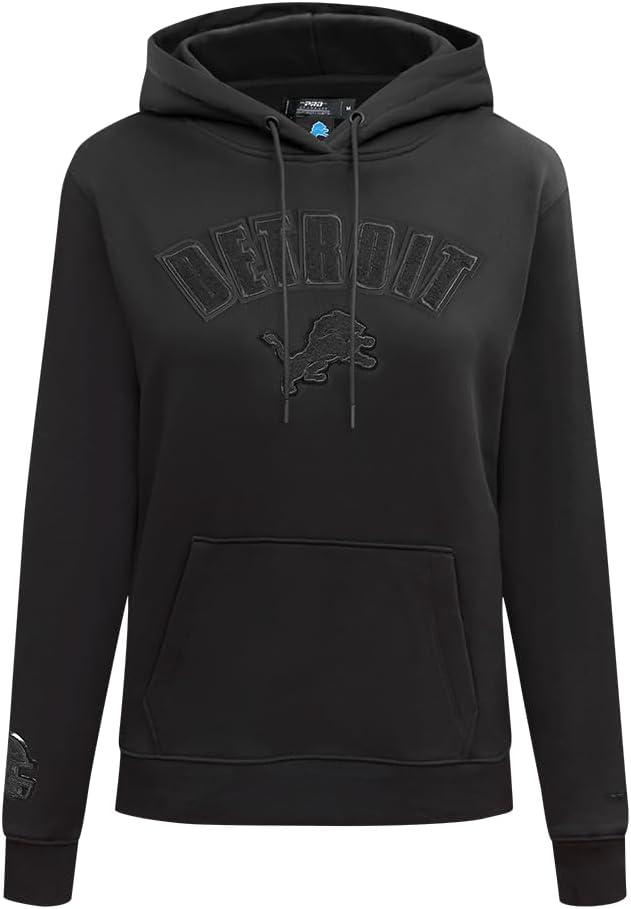 imagePro Standard Womens NFL Classic Brushed Back French Terry Pull Over HoodieTriple Black