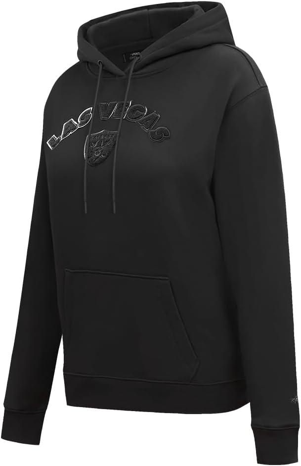 imagePro Standard Womens NFL Classic Brushed Back French Terry Pull Over HoodieTriple Black