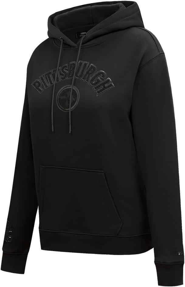 imagePro Standard Womens NFL Classic Brushed Back French Terry Pull Over HoodieTriple Black