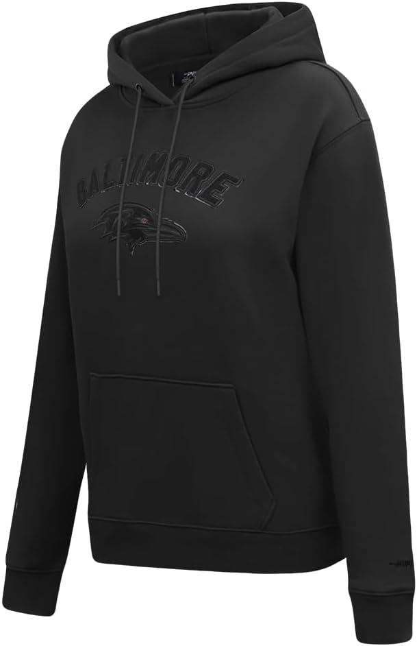 imagePro Standard Womens NFL Classic Brushed Back French Terry Pull Over HoodieTriple Black