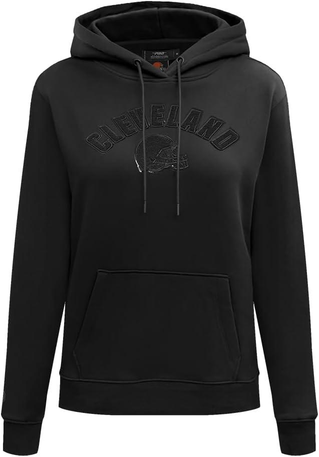 imagePro Standard Womens NFL Classic Brushed Back French Terry Pull Over HoodieTriple Black