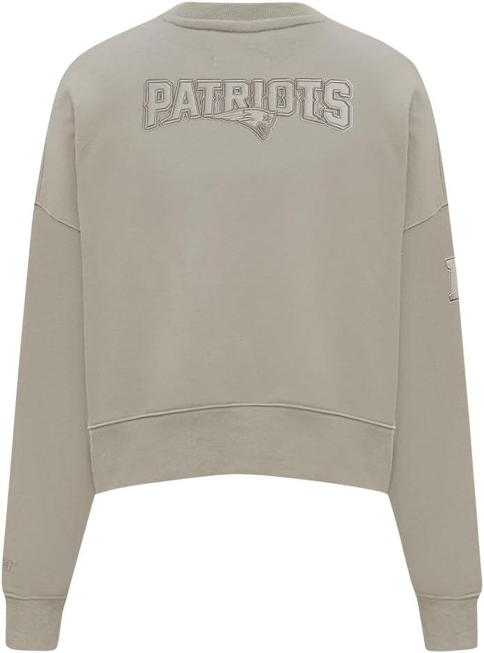 imagePro Standard Womens NFL New England Patriots Neutral Crewneck Sweatshirt Taupe L